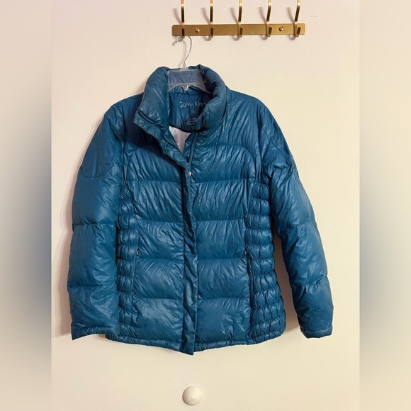 Calvin Klein Jackets & Blazers - Calvin Klein Teal Puffer Down Jacket Coat Women’s Packable Lightweight Medium M